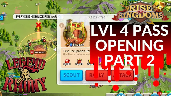 LVL 4 PASS OPENING - PART2 - LIVE IN LOST KINGDOM 102 - Rise of Kingdoms