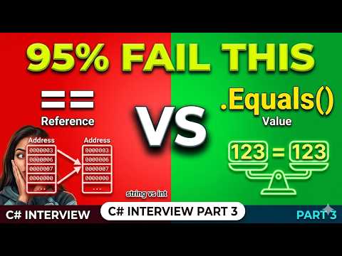 C# Interview Part 3 difference between == and  Equals Method in c#