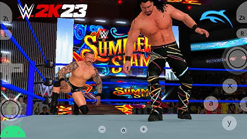 WWE 2K23 Wii Game For Dolphin Emulator On Android | Randy Orton Vs. Seth Rollins SummerSlam|Gameplay