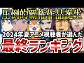 【2024夏アニメ】視聴者投票夏アニメランキング結果発表　圧倒的覇権作品が誕生！！【ランキング】