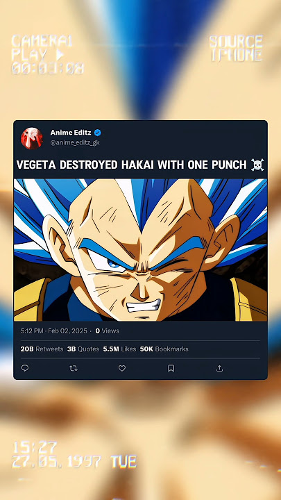 Vegeta's ONE PUNCH DESTRUCTION of Toppo Hakai ☠️