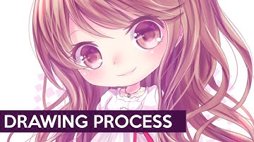 【PaintTool Sai】Chibi Serena - Drawing Process