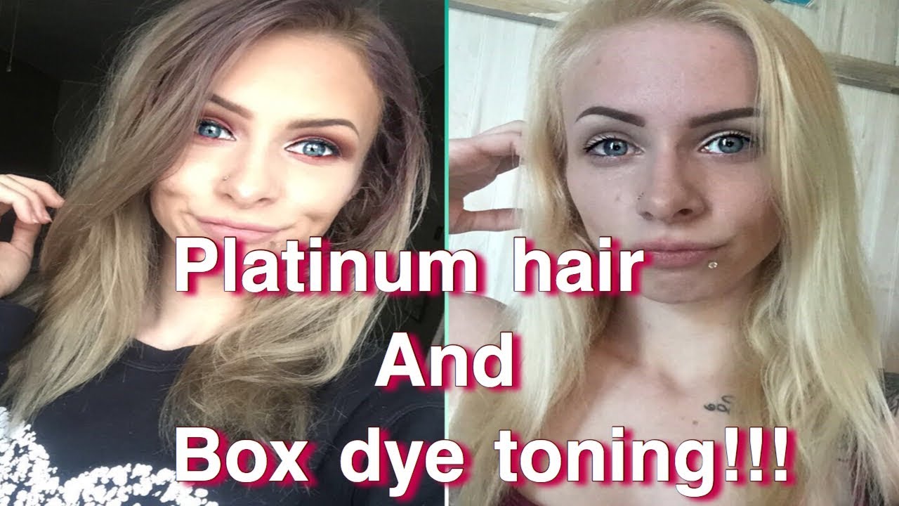 PLATINUM HAIR and TONING with BOX DYE!!! YouTube