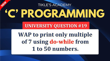 C PROGRAMMING UNIVERSITY QUESTIONS 19  @TIKLESACADEMY