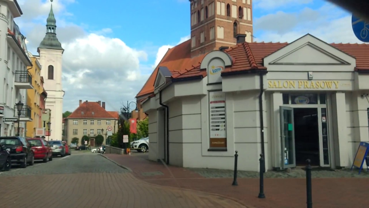 Driving through Poland - Chojnice (town) - a gate to Pomeranian region