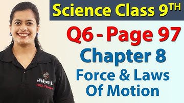 Q 6 (Page 97) - Chapter 8 - Force & Laws Of Motion - Science Class 9