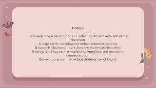 The Role of Code-Switching During CLT Activities in Saudi University EFL Classrooms