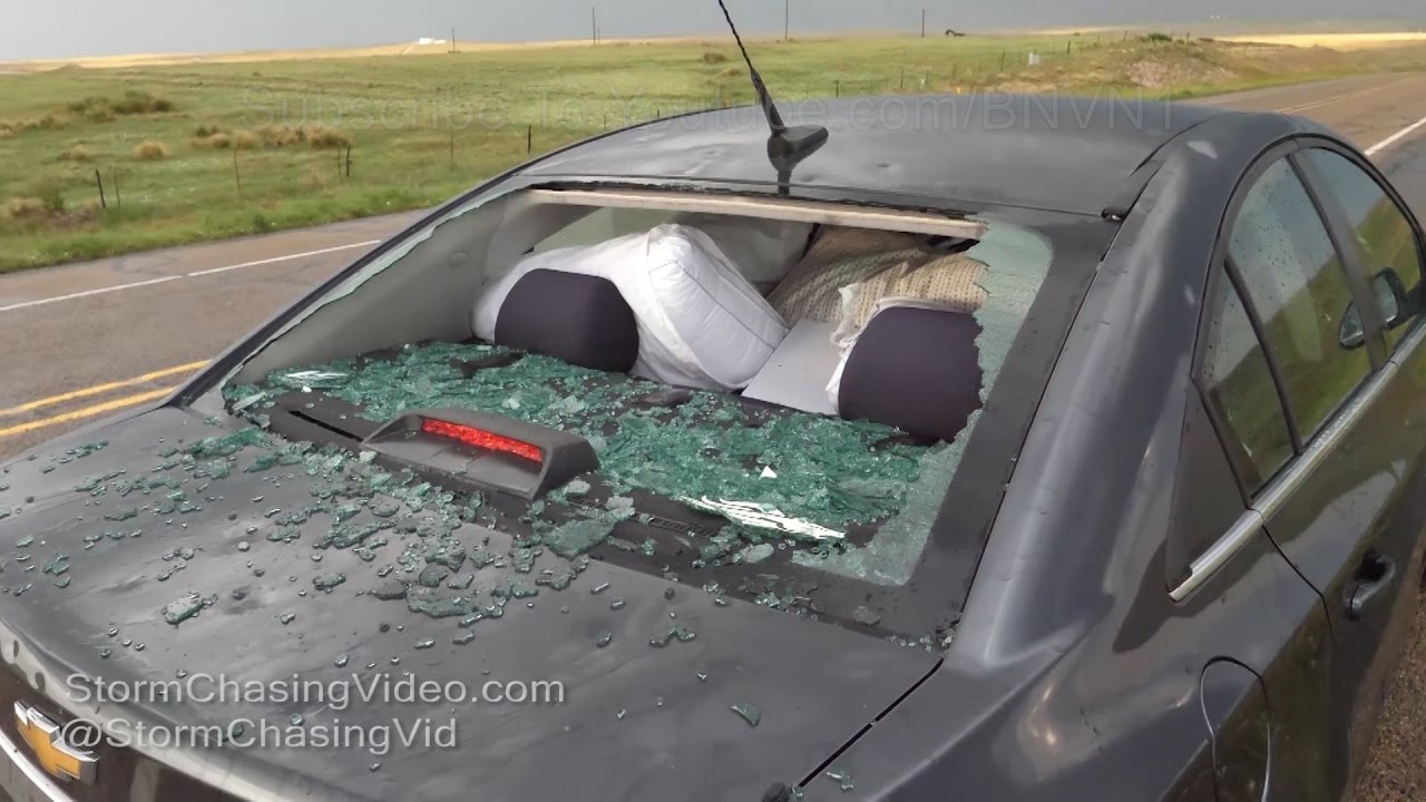 Big Hail in Fritch, TX Damages Cars - 5/15/2017