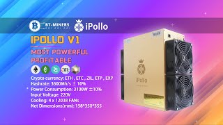 IPollo V1 3600M ETH & ETC miners Review, Most Powerful ETH miner in 2022 #btminers #ethereum