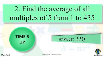Mental calculations:Finding the Average of Consecutive Numbers