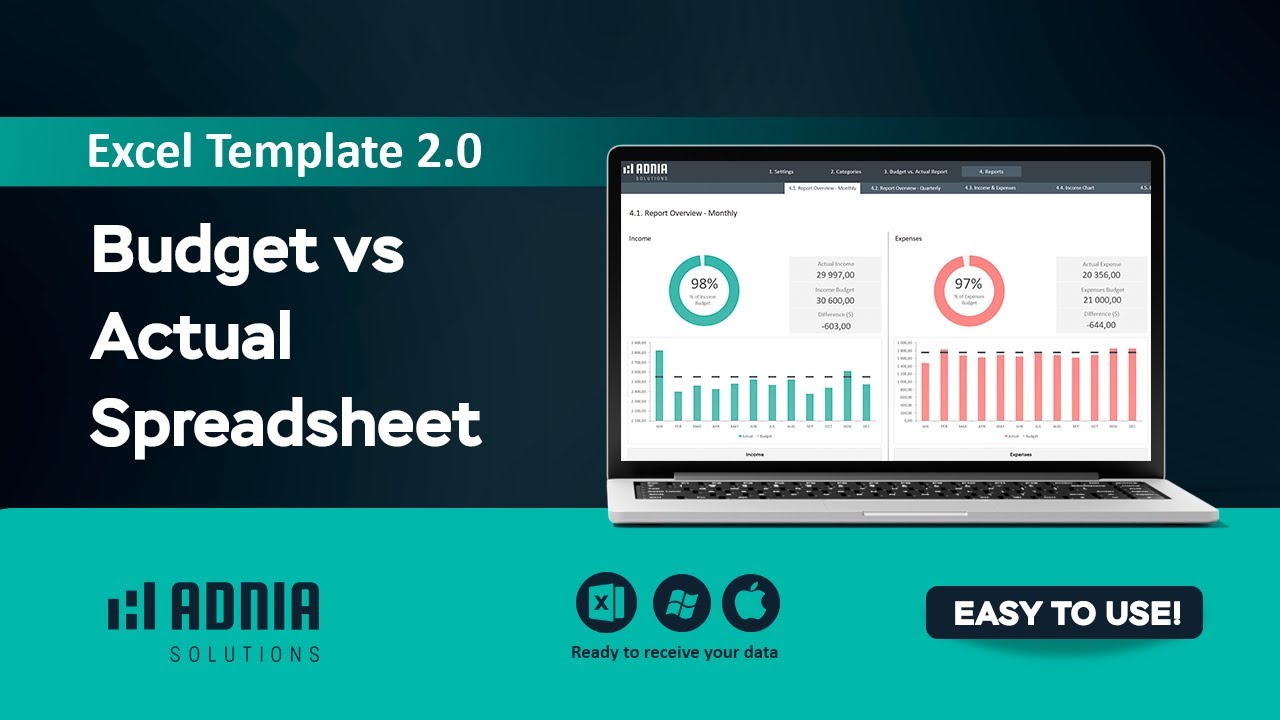 How To Create A Budget Vs Actual Chart In Excel