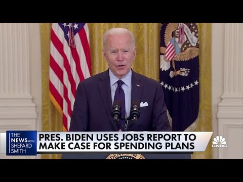 President Biden uses weak jobs report to make case for spending plans