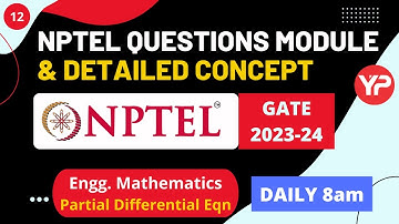 12. NPTEL Questions Module Mathematics for GATE 2023-24 | GATE Practice Questions Engg. Mathematics