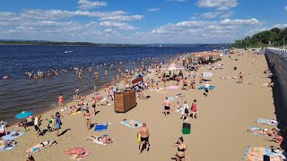 Самара. Волга. Пляж. Жара +33 (06.08.2023)