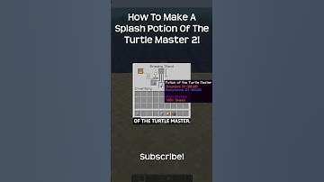 How To Make A Splash Potion Of The Turtle Master 2 In Minecraft!