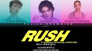RUSH (Feat. PinkPantheress & Hyunjin of STRAY KIDS) - Colour-Coded Lyrics (ENG)