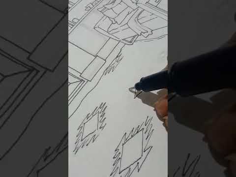 Ada yang mau kamarnya di sketch gini??? hehehe #shorts #menggambar