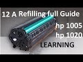 How to refill HP Laser Jet printer Cartridge at home, HP 12 A cartridge international standards