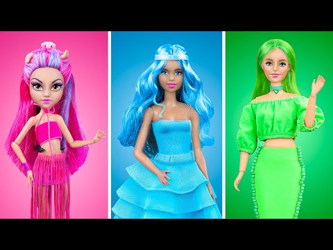 Thử Thách Màu Sắc! 18 Ý Tưởng Diy Barbie Với Mọi Thứ Đồng Màu