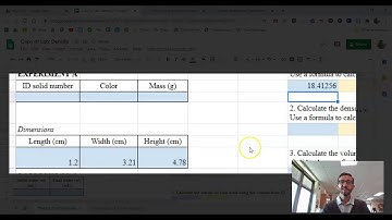 Density Lab Spreadsheet Tutorial
