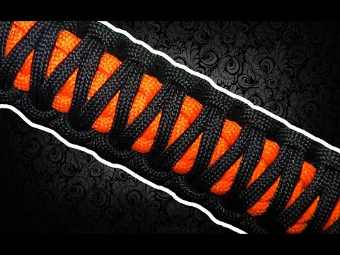 "На паракорде!" Плетение "Простая королевская кобра" (Cobra Paracord Bracelet)