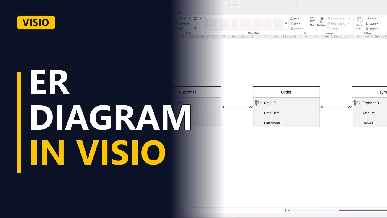 How to Make an ER Diagram in Visio (Crow's Foot Notation)