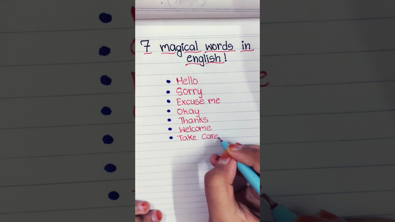7 Magical Words in English | Magic Words | 7 Golden Words 