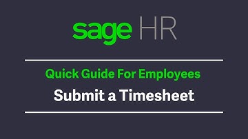 Sage HR (formerly CakeHR):  Submitting A Timesheet