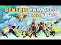 Animators Across the World Assembled to Draw Genshin Impact in 25 Styles