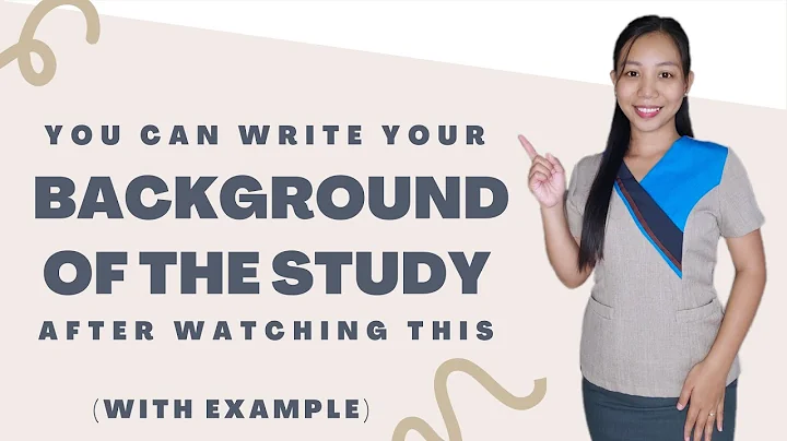 BACKGROUND OF THE STUDY | CONTEXT AND RATIONALE | Writing the Research Paper