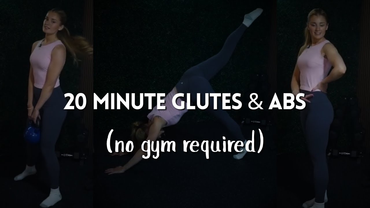 20-Minute Glute & Core Workout at Home | Dumbbells OR Bodyweight | GREENFIT