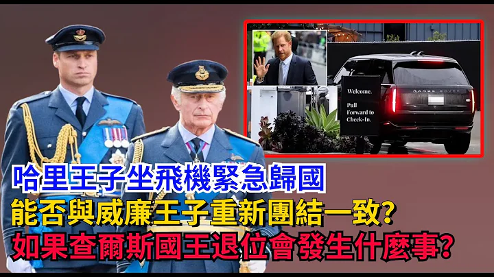 哈里王子坐飛機緊急歸國，能否與威廉重新團結一致？如果查爾斯退位會發生什麼事？#哈里王子#梅根#查爾斯凱特#威廉王子#夏洛特公主#卡米拉#安妮公主#喬治王子#路易斯王子#戴安娜#英女王#安德魯 - 天天要聞
