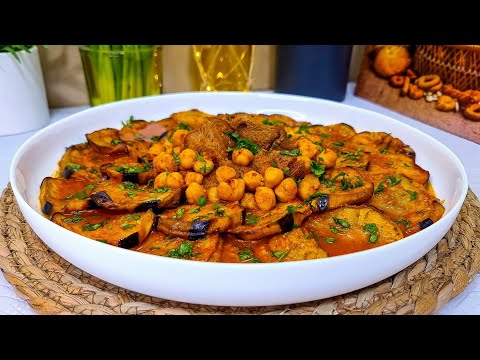 من الأطباق المفضلة عندي مدربل باذنجان مرقة حمراء بنيييين بزااف و ما يتنشبعش Mderbel D Aubergine