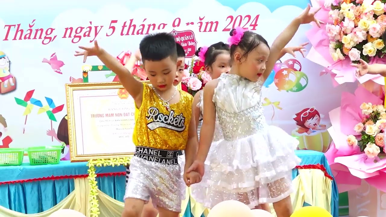 Dân Vũ Cha cha cha  Lớp 5 Tuổi A3 - TRƯỜNG MẦM NON NHÂN THẮNG