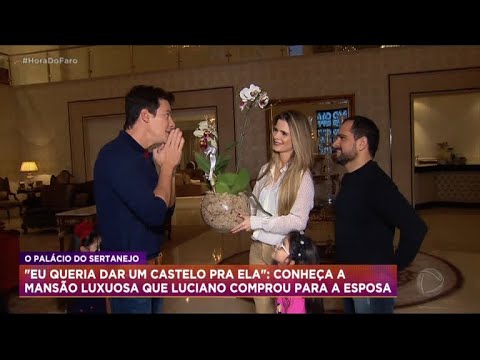 Luciano abre sua mansão luxuosa e cozinha com Rodrigo Faro