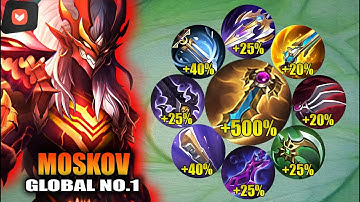 TOP GLOBAL MOSKOV FULL ATTACK SPEED BUILD IS SO BROKEN!! ATK SPEED HACK! - MLBB