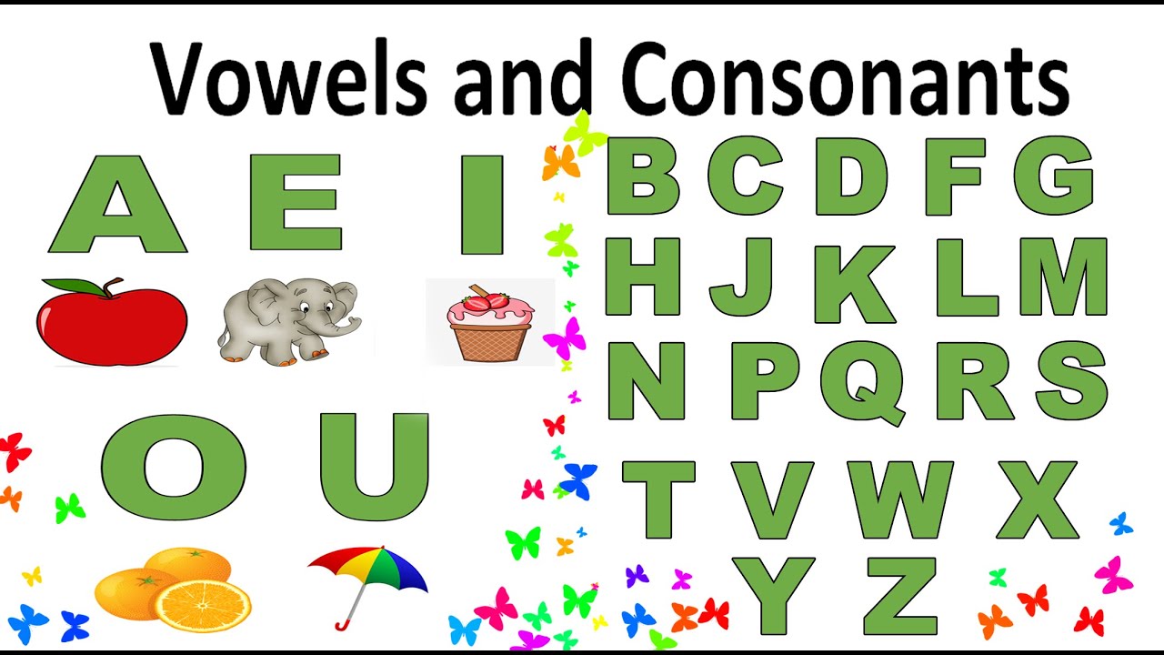 vowels and consonants for kids - YouTube
