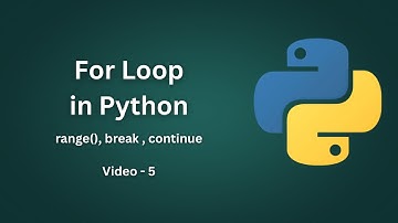 5. For Loop in Python , range(), break, continue | Pyhton series | @Jaynitek