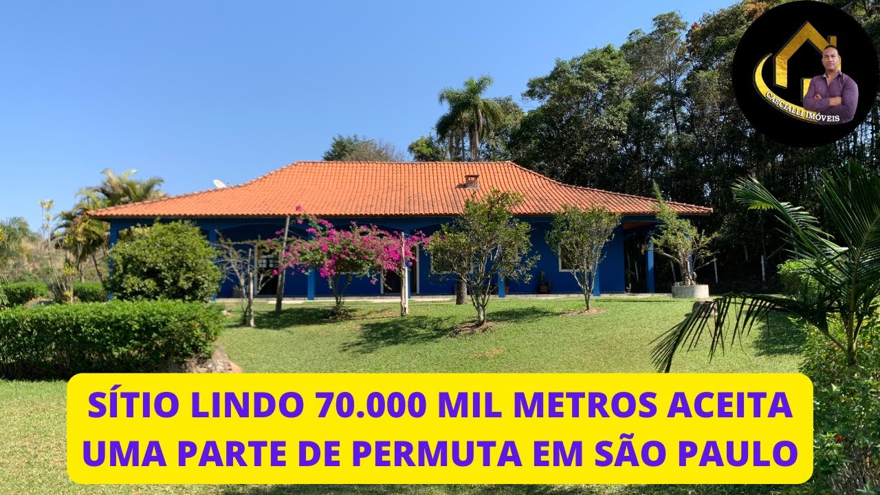 SÍTIO LINDO 70.000 MIL METROS EM NAZARÉ PAULISTA, COM 3 LAGOS E PISCINA ACEITA PARTE PERMUTA