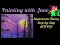 Supermoon Rising Step by Step Acrylic Painting on Canvas for Beginners