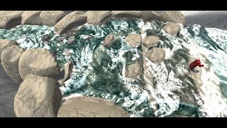InfiniRIVER -  Dynamic Fluid Simulator, work in progress on new foam controls.