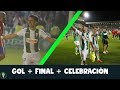 Gol de Aguado, final del partido y celebración permanencia Córdoba C.F.
