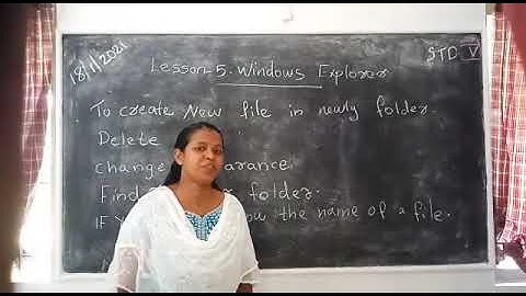 Computer Std 5 Lesson 4 Windows Explorer part 3