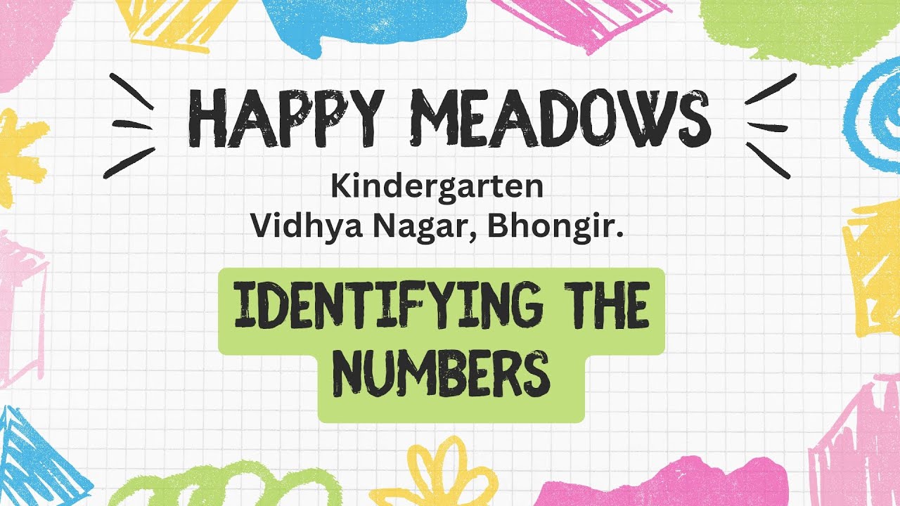 Identifying the numbers Happy Meadows Kindergarten Vidhya Nagar Bhongir numbers numbers