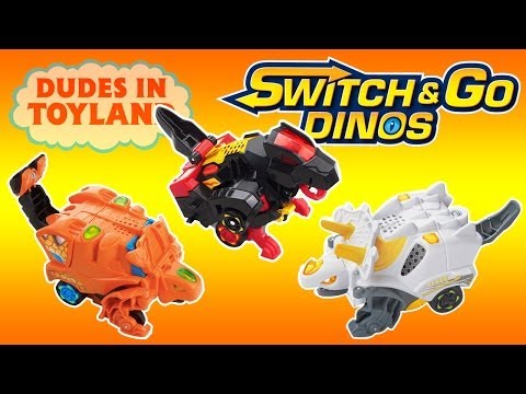 Vtech dinosaur transformers toys Switch & Go Dinos Turbo review battle fighting Fray Dart Zipp