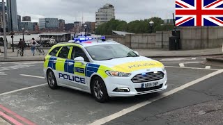 X3 Metropolitan Police Ford Mondeo Responding On Blue Lights And Sirens