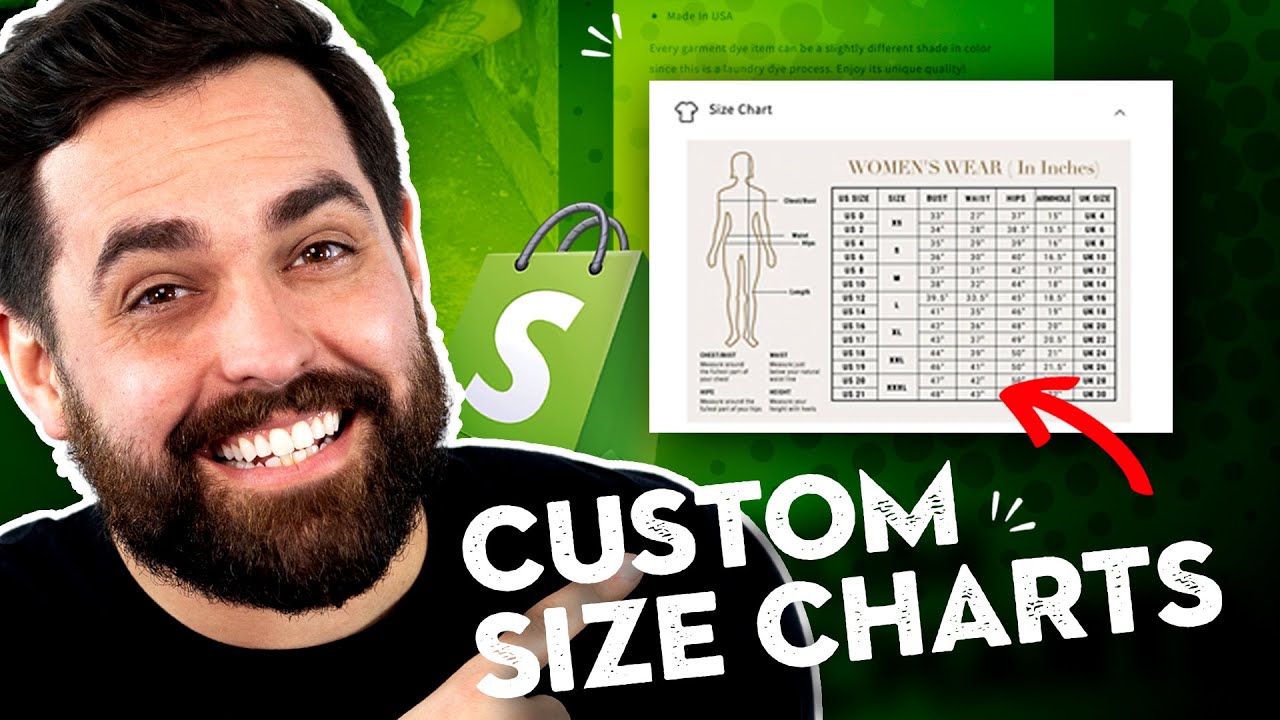 How To Add Size Charts To Your Shopify Product Page NO APP NEEDED
