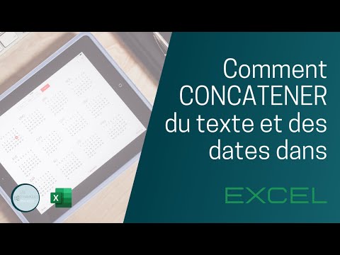 Excel : concaténer du texte et des dates