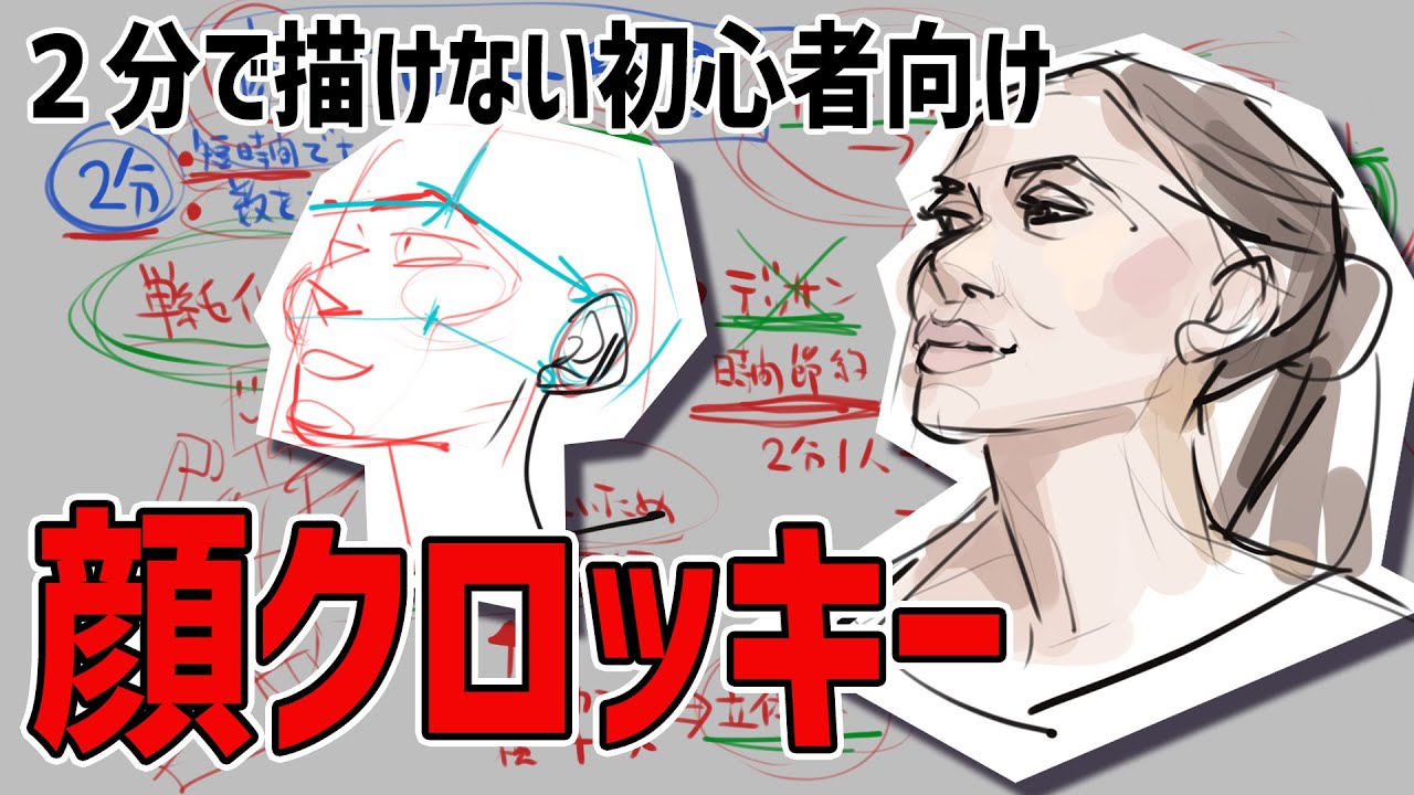 ２分じゃ間に合わない という人向け 顔クロッキーの現実的なやり方 295 朝ドロ Season2 がんばらなくていい簡単クロッキー練習 初心者歓迎 Youtube