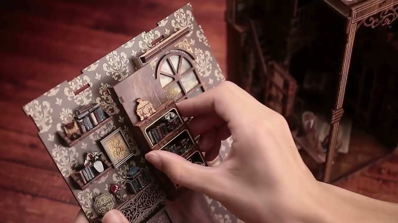 Antique Book Collection Room - DIY Book Nook Kit 3D Miniature Library